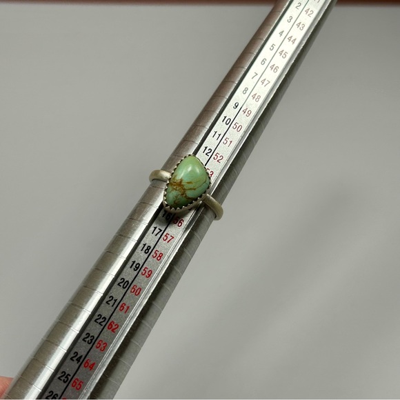 925 Brushed Sterling Silver Sonoran Gold Turquoise Ring - Picture 13 of 13